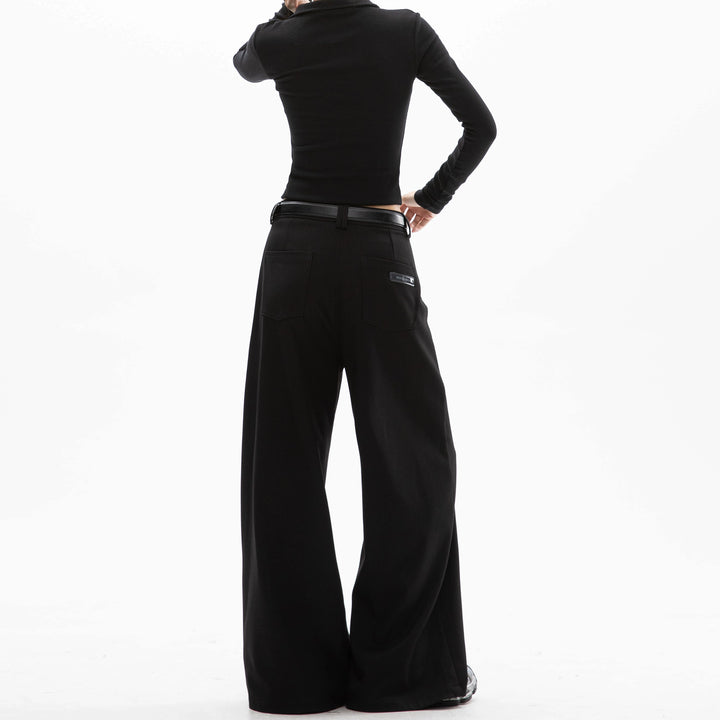 Casual Straight Wide-Leg Pants