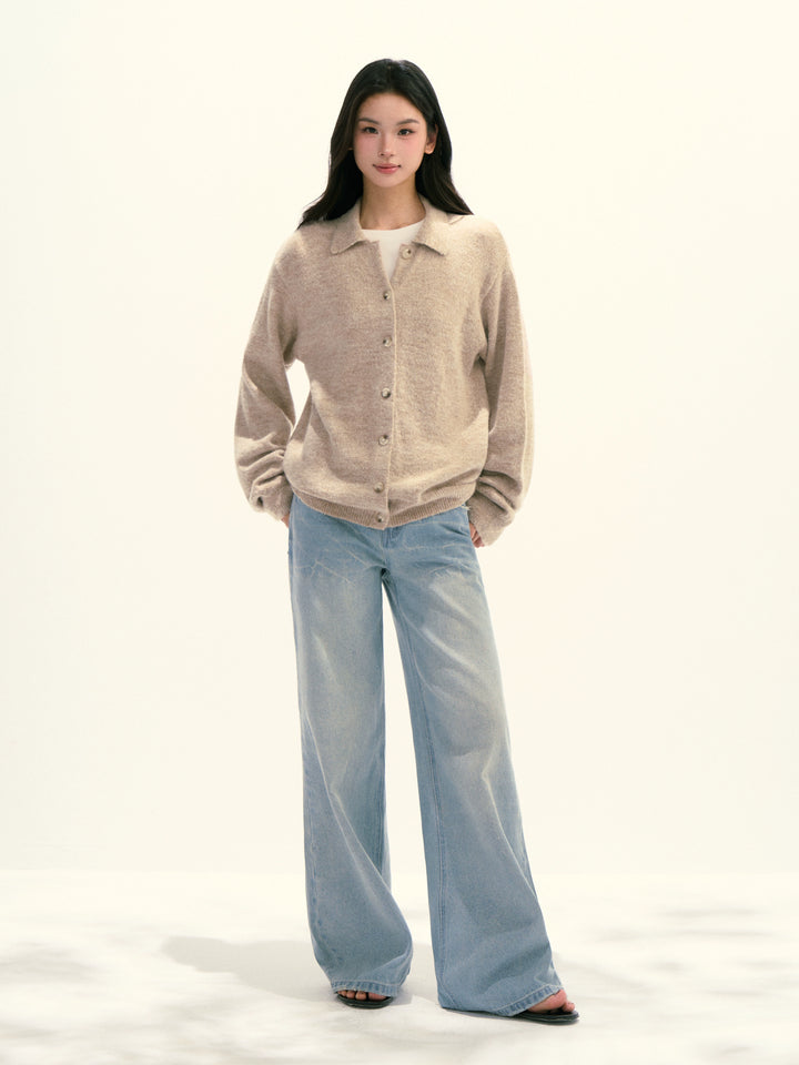 Knapp Front Strikket Cardigan 