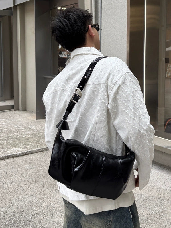 Black Leather Crossbody Bag
