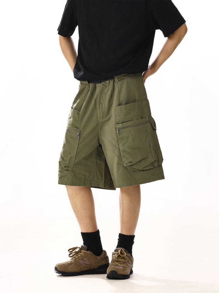 Multi-Pocket Paratrooper Cargo Shorts