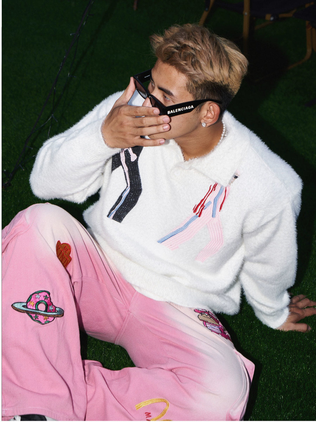Lapel Polo Embroidered Sweater