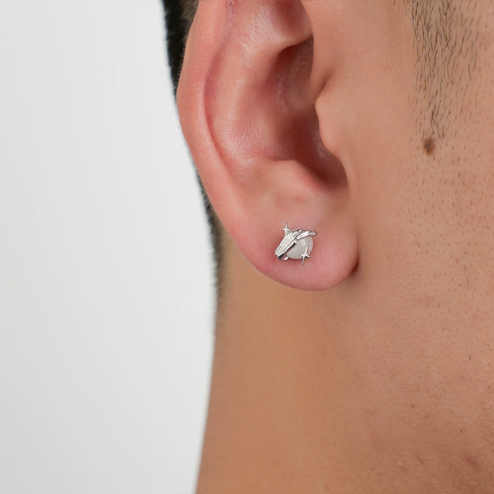 Sterling Silver Irregular Stud Earrings
