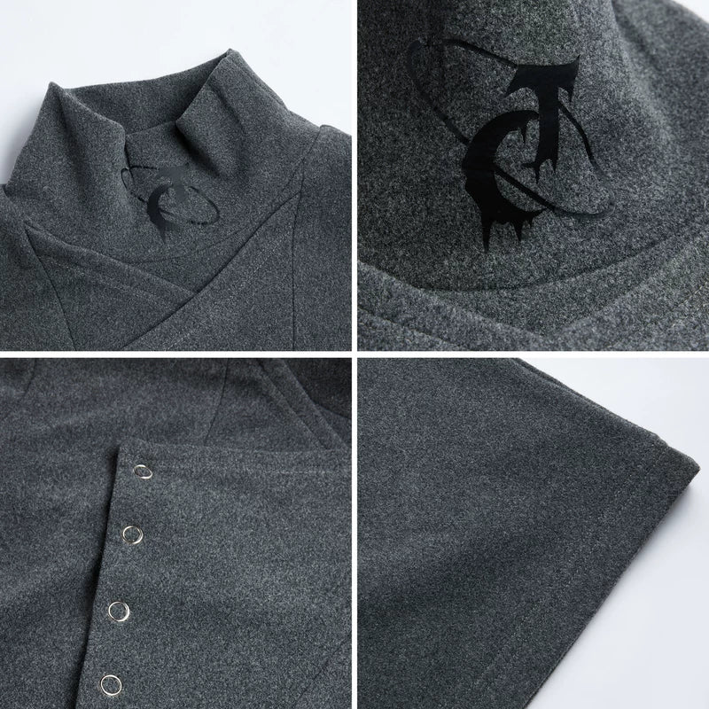 High-Neck Wool-Cotton Blend Pullover