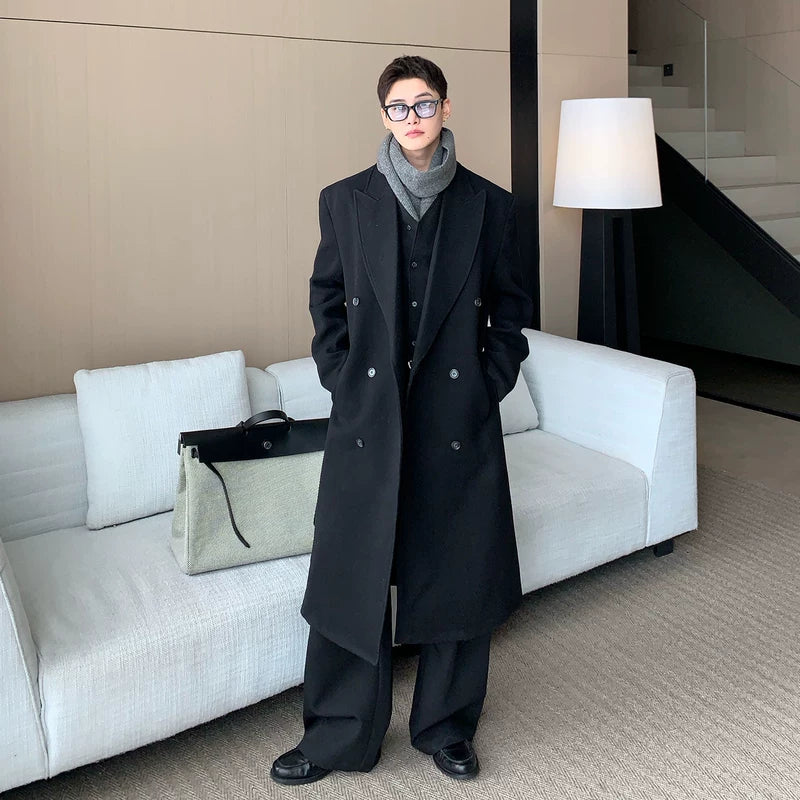 Thick Long Wool Overcoat