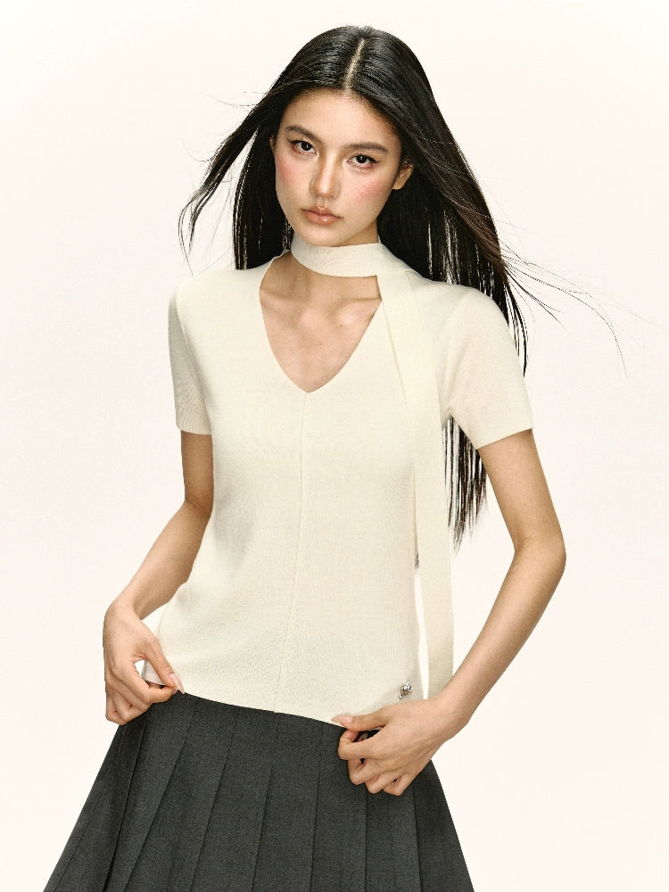 Slim Fit Ribbed Short Sleeve Turtleneck