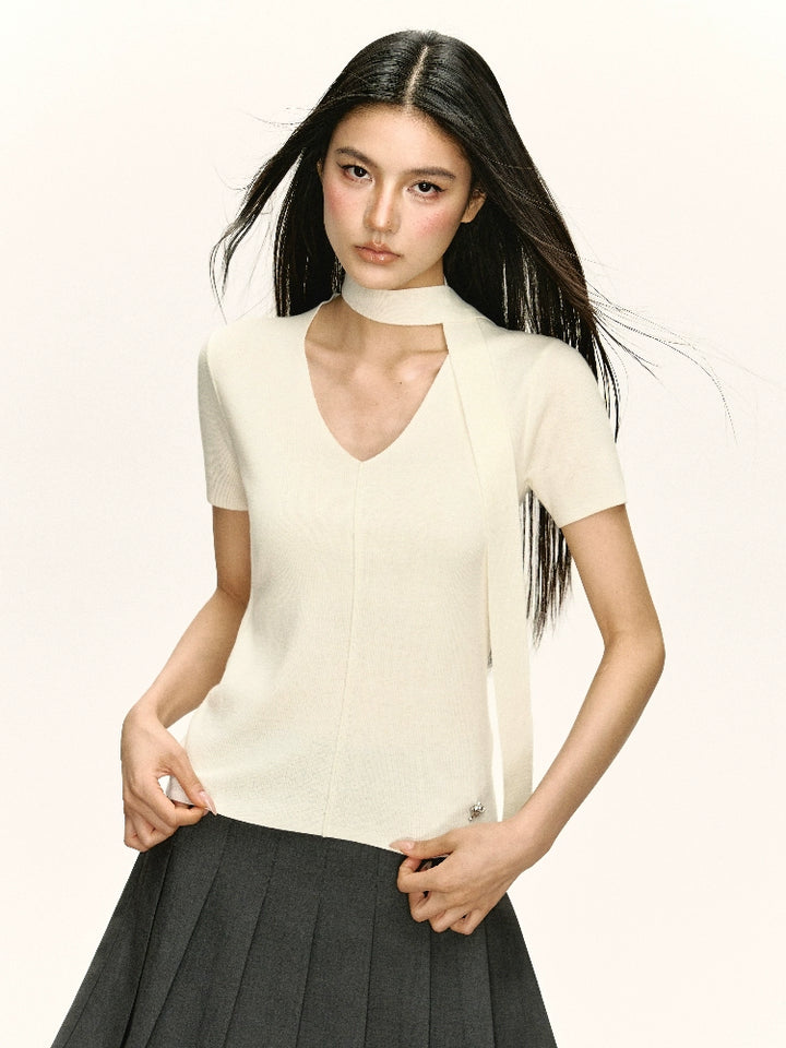 Slim Fit Ribbed Short Sleeve Turtleneck