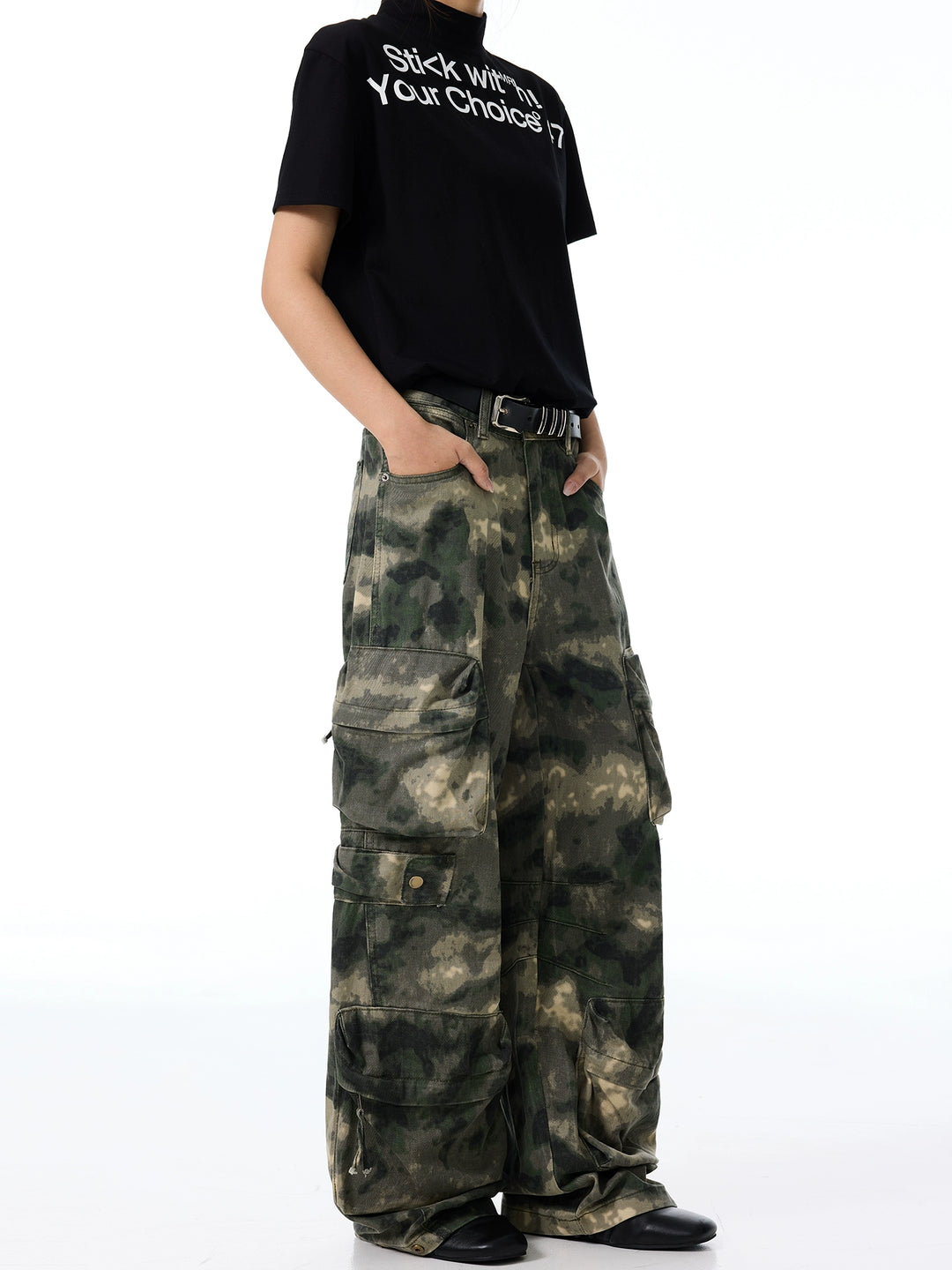 Camouflage Multi-pocket Cargo Pants