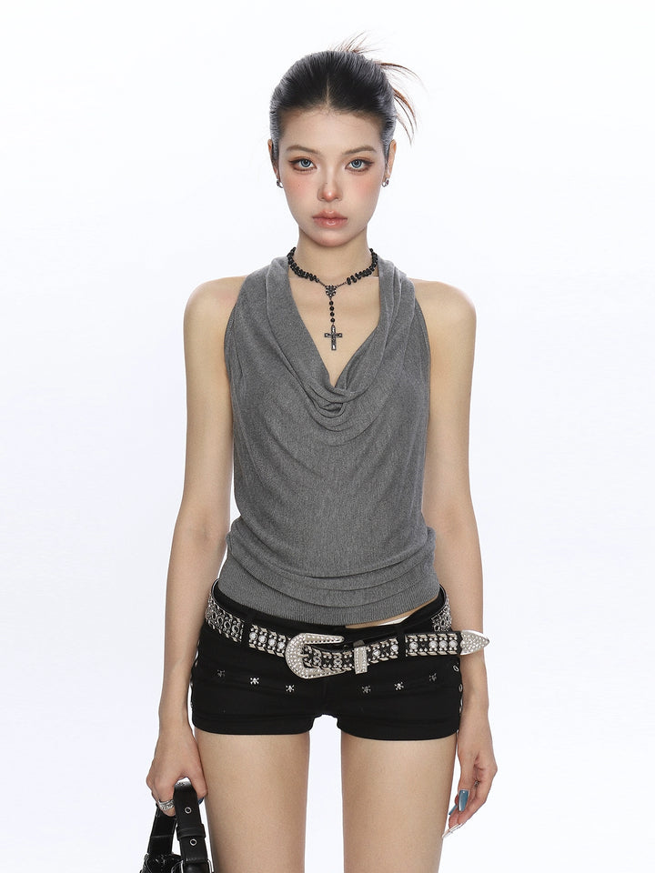 Halter Neck Backless Tank Top