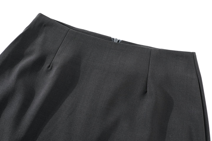 Høy midje A-linje midtlengde dresskjørt 
