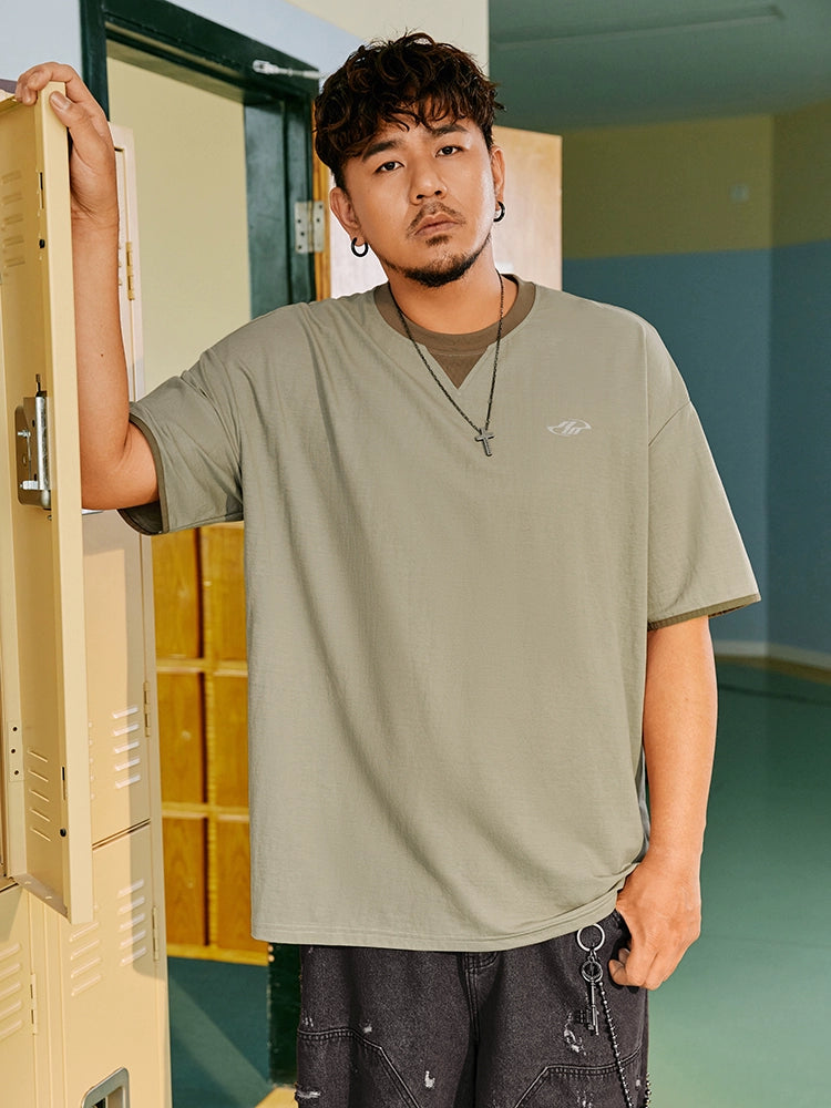 Breathable Contrast Short Sleeve T-Shirt