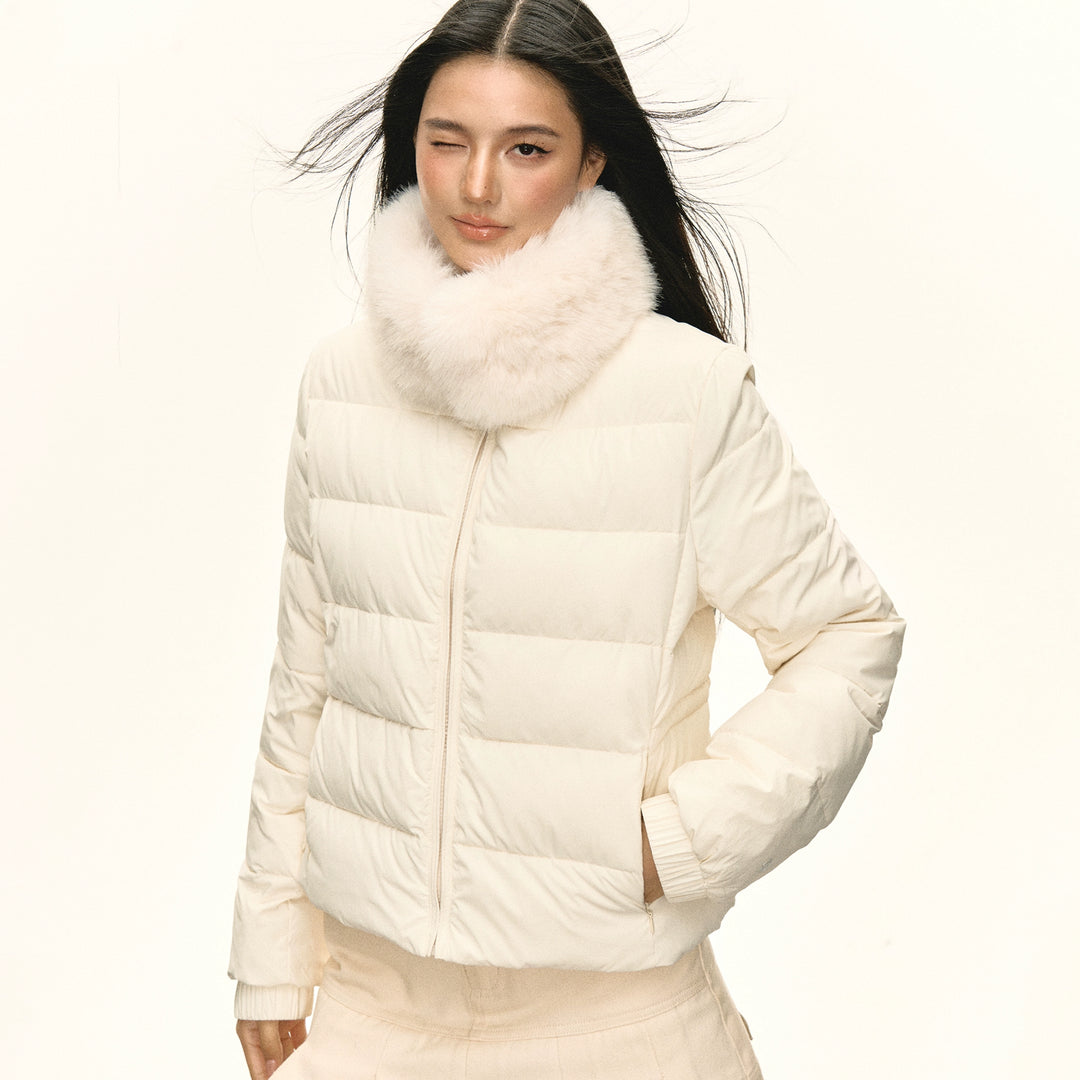 Fur Collar Retro Down Jacket