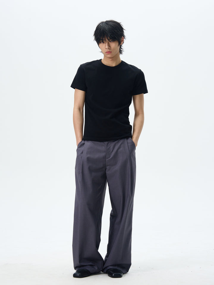 Loose-fit Drape Pleated Pants