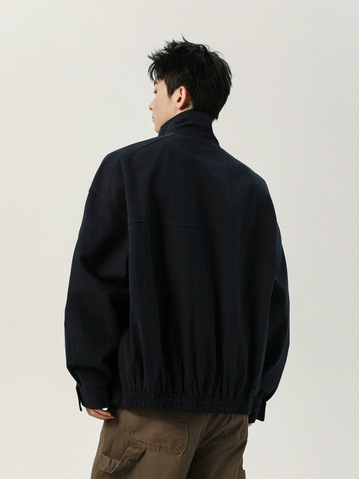 Chaqueta Harrington retro con cuello alzado 