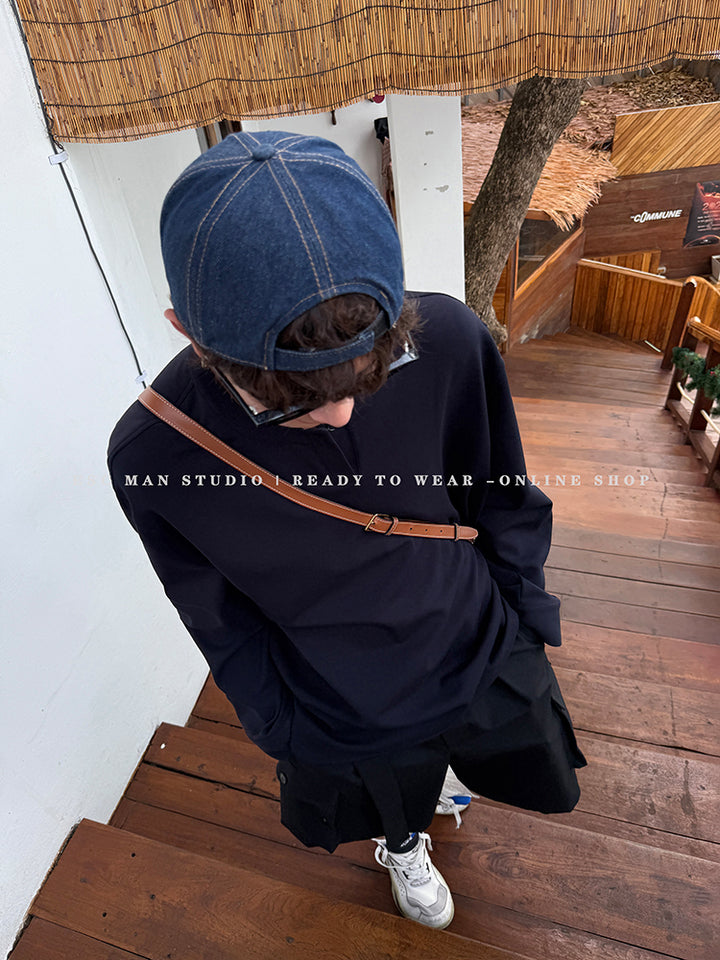 Henry Collar Long Sleeve Pullover