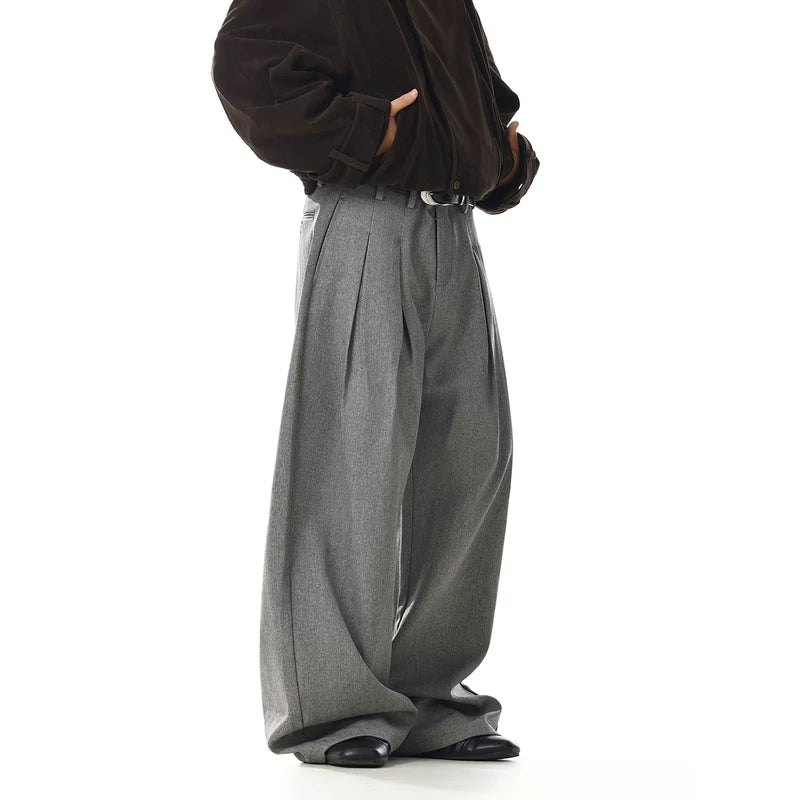 Brede Been Losse Pasvorm Casual Dress Pants 