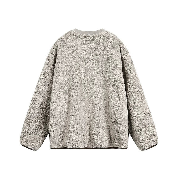Patchwork Lambskin Fleece Hoodie