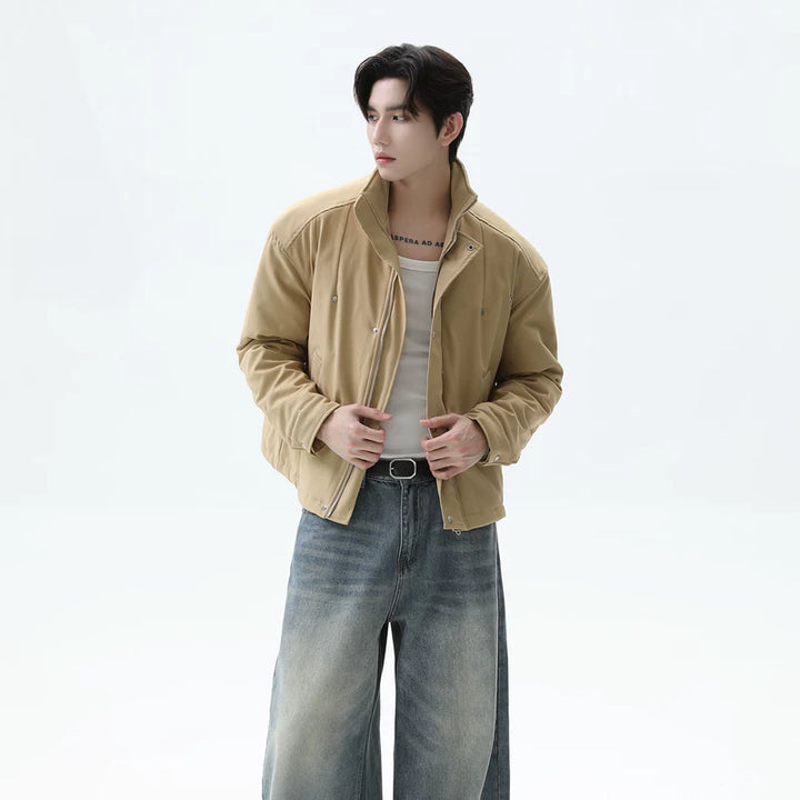 Stand Collar Insulated Flight Jacket