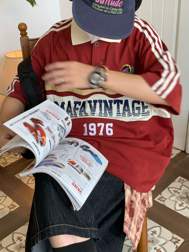 Vintage Striped Polo Shirt