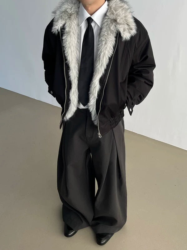 Faux päls krage vinter bomullsjacka 