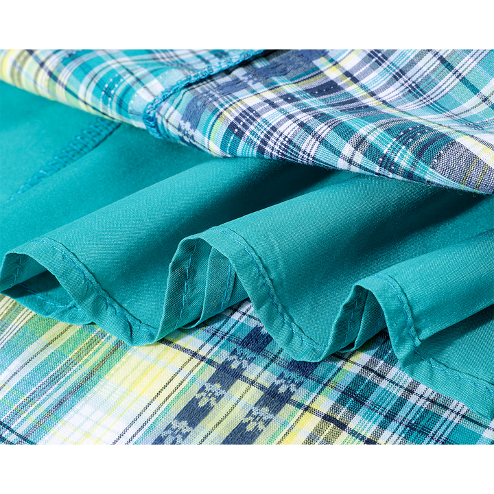Chemise sans manches à carreaux avec torsion 