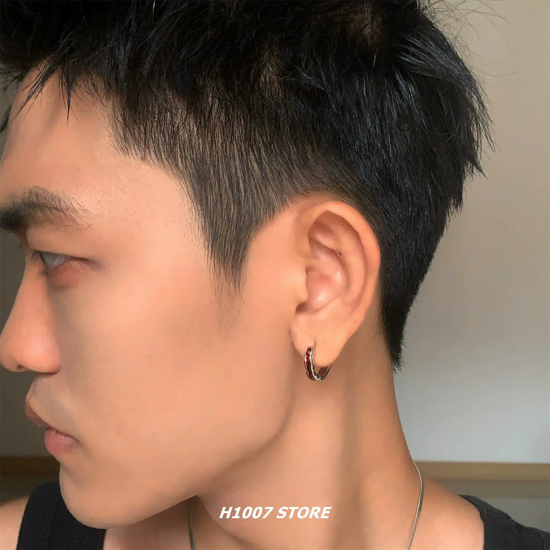 Red Hoop Earrings