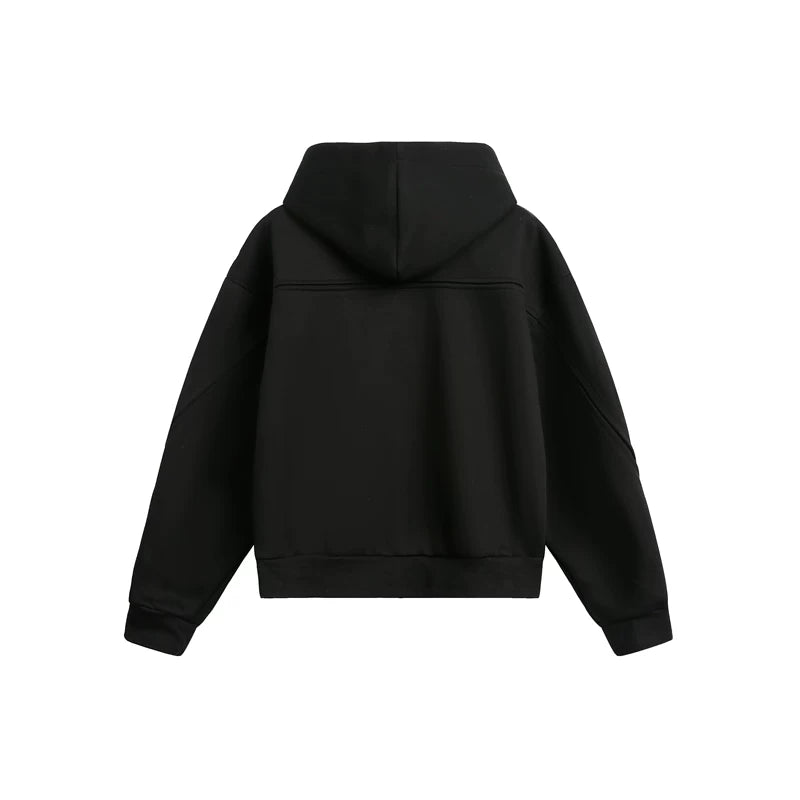 Heavy-Duty Hooded Sweatshirt Jacket