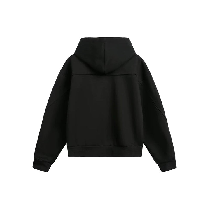 Heavy-Duty Hooded Sweatshirt Jacket