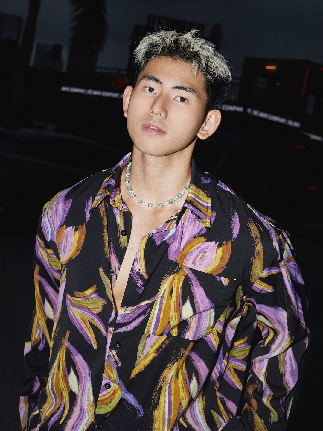 Printed Loose Long-Sleeve Shirt