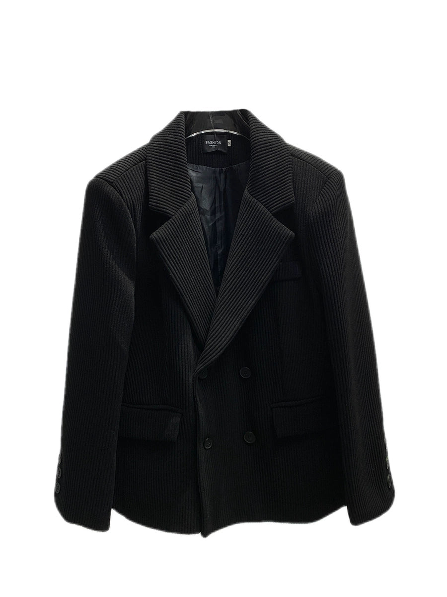 Corduroy Double-Breasted Jacket and Pants