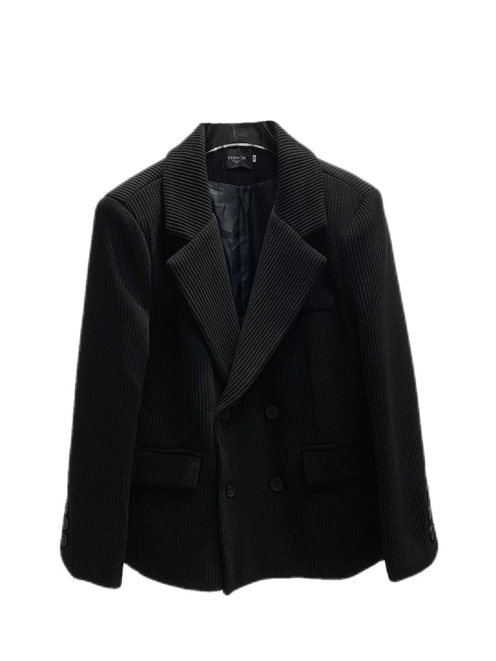 Corduroy Double-Breasted Jacket and Pants