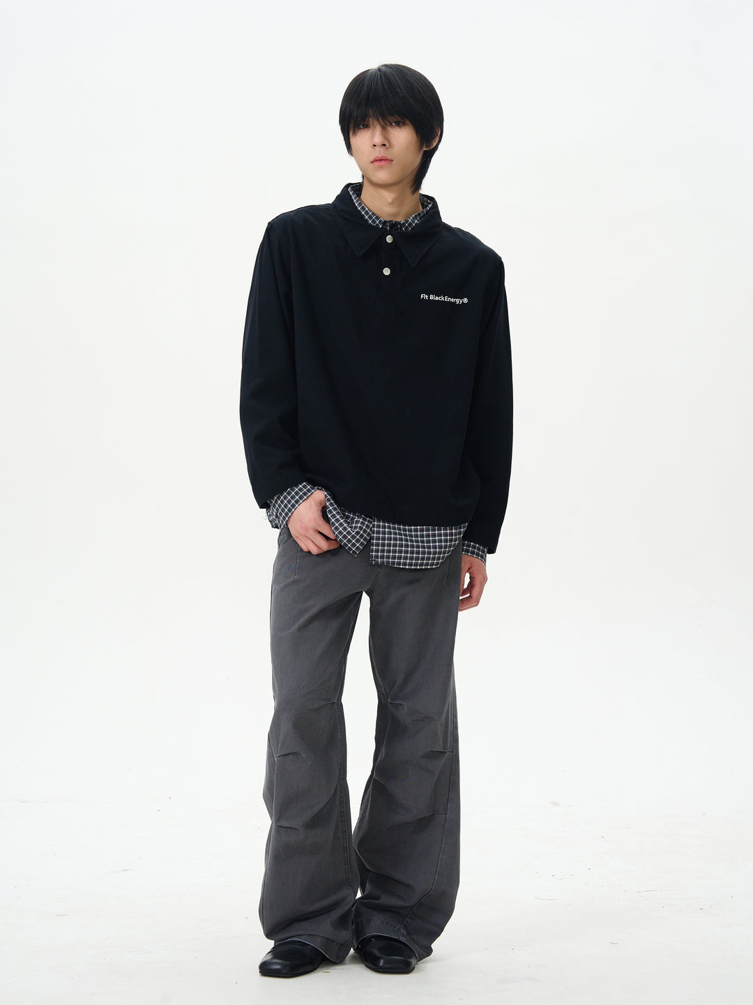 Relaxed Fit Straight Pleated Trousers