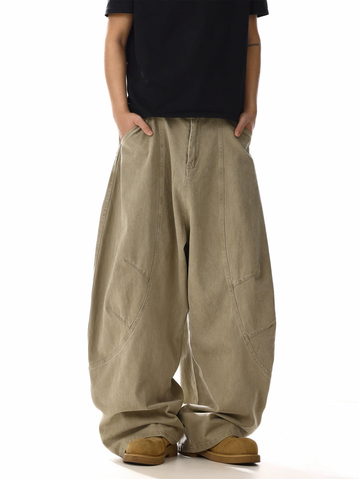 Pantalons en denim décontractés larges et amples 