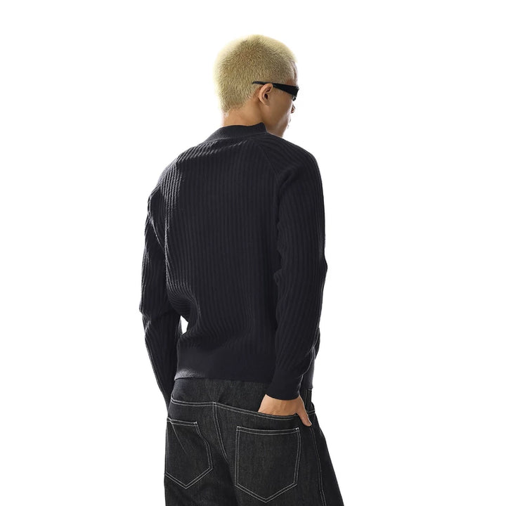 Maglione aderente a coste 