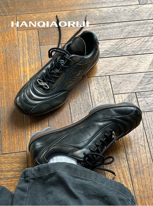 Top-Grain Leren Voetbal Trainingschoenen 