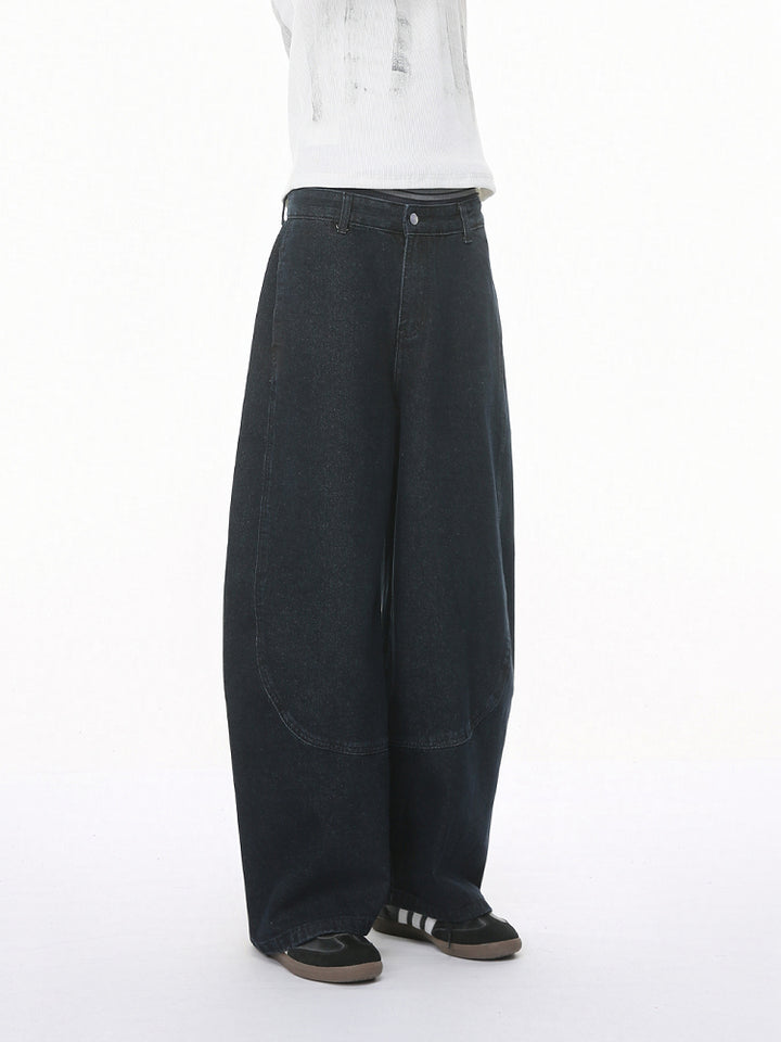 Wide-Leg Mid-Waist Casual Jeans