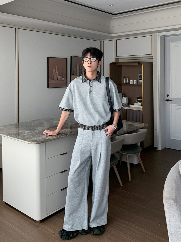 Short-Sleeve Polo Shirt and Pants Set