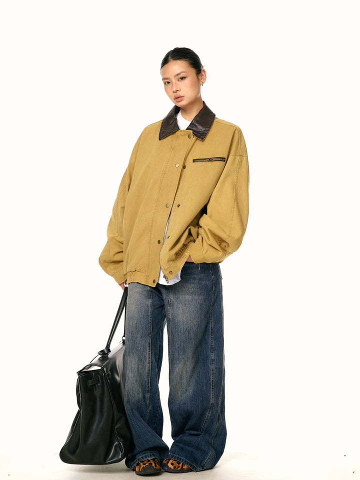 Barn Style Lapel Workwear Jacket