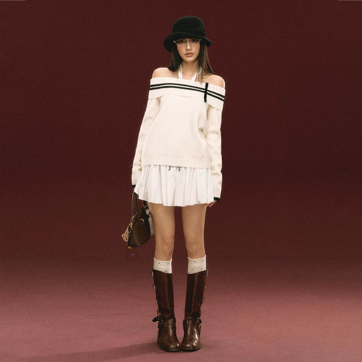 Svetr s odhalenými rameny 