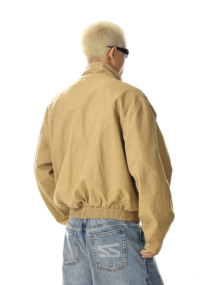 Stehkragen Retro Flugjacke 