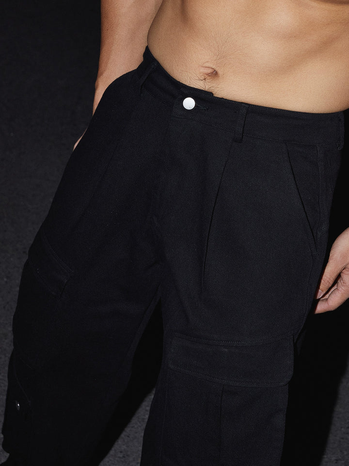 Loose Multi-Pocket Wide-Leg Cargo Pants