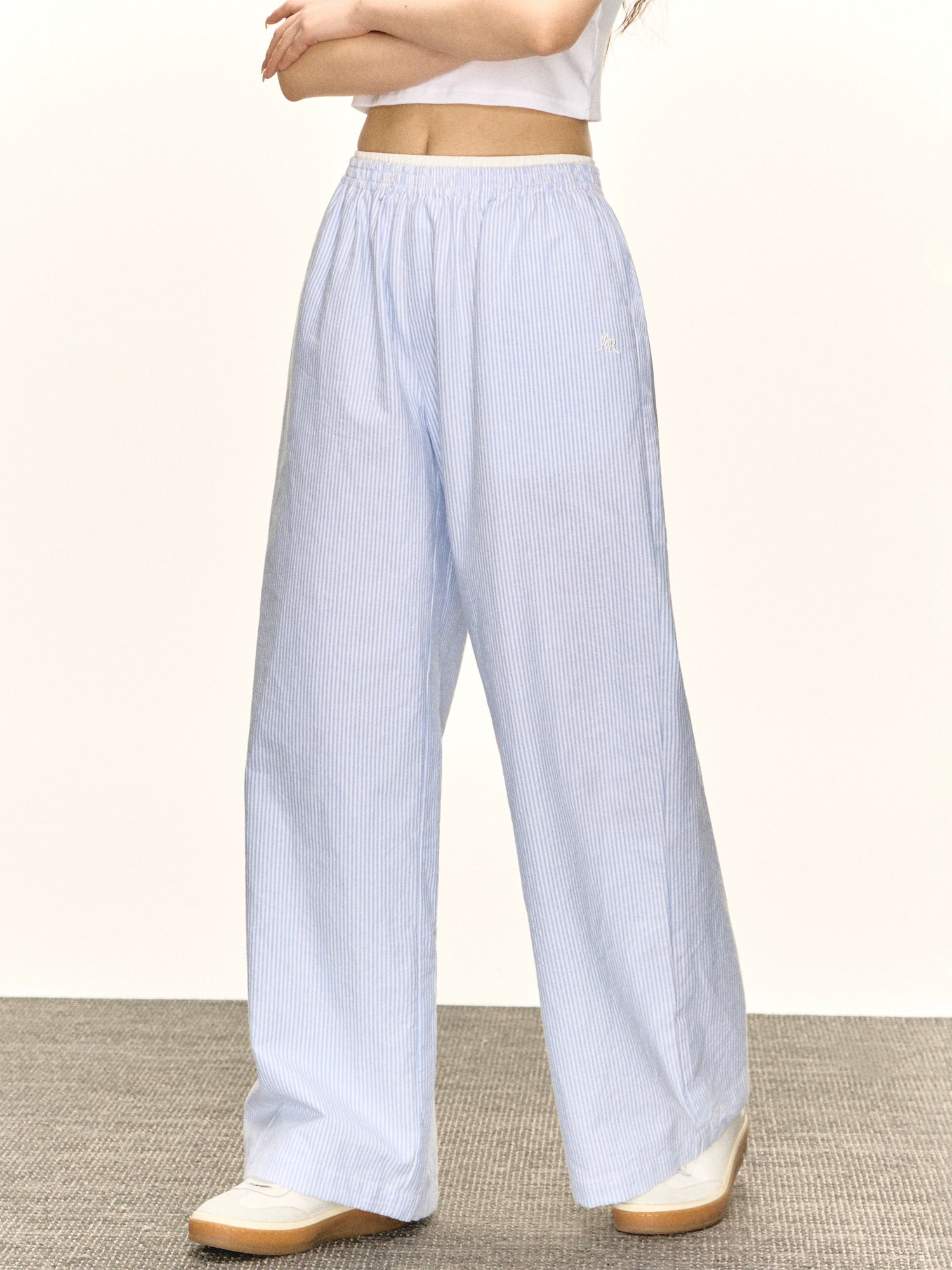 Striped Loose Wide Leg Casual Pants