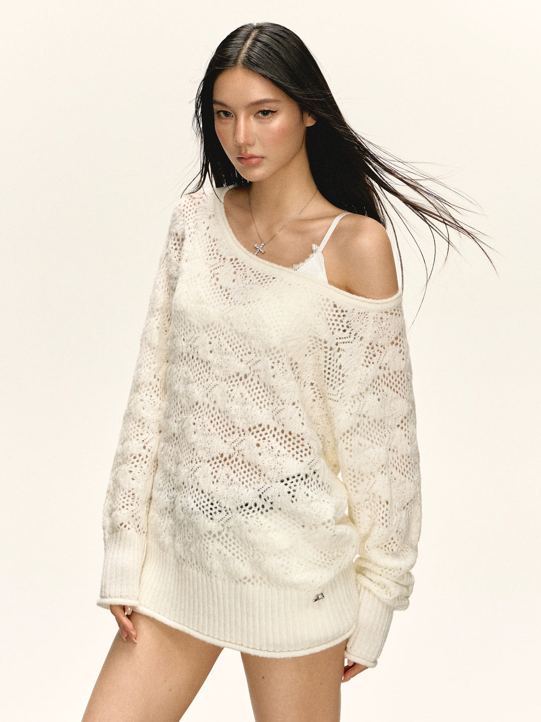Open Knit Wool Sweater