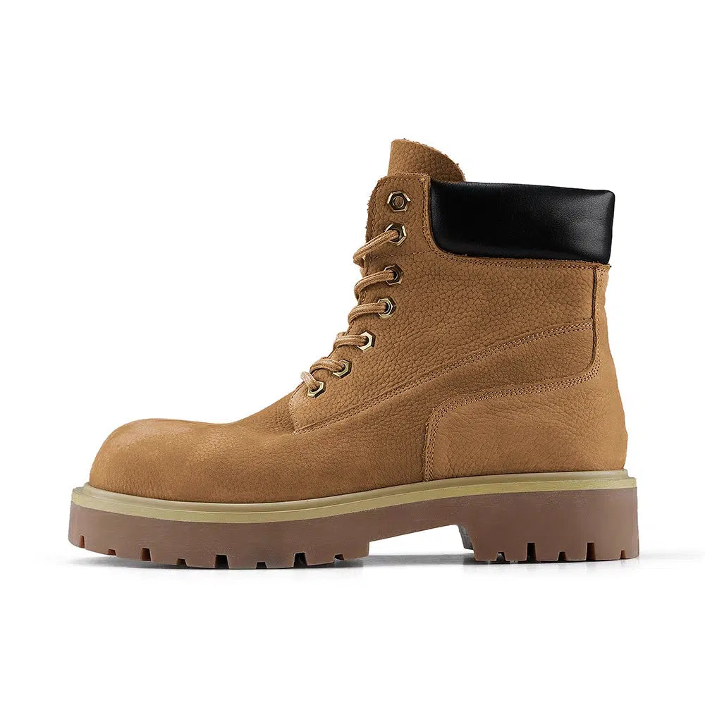 Waterproof Leather Lace-Up Boots