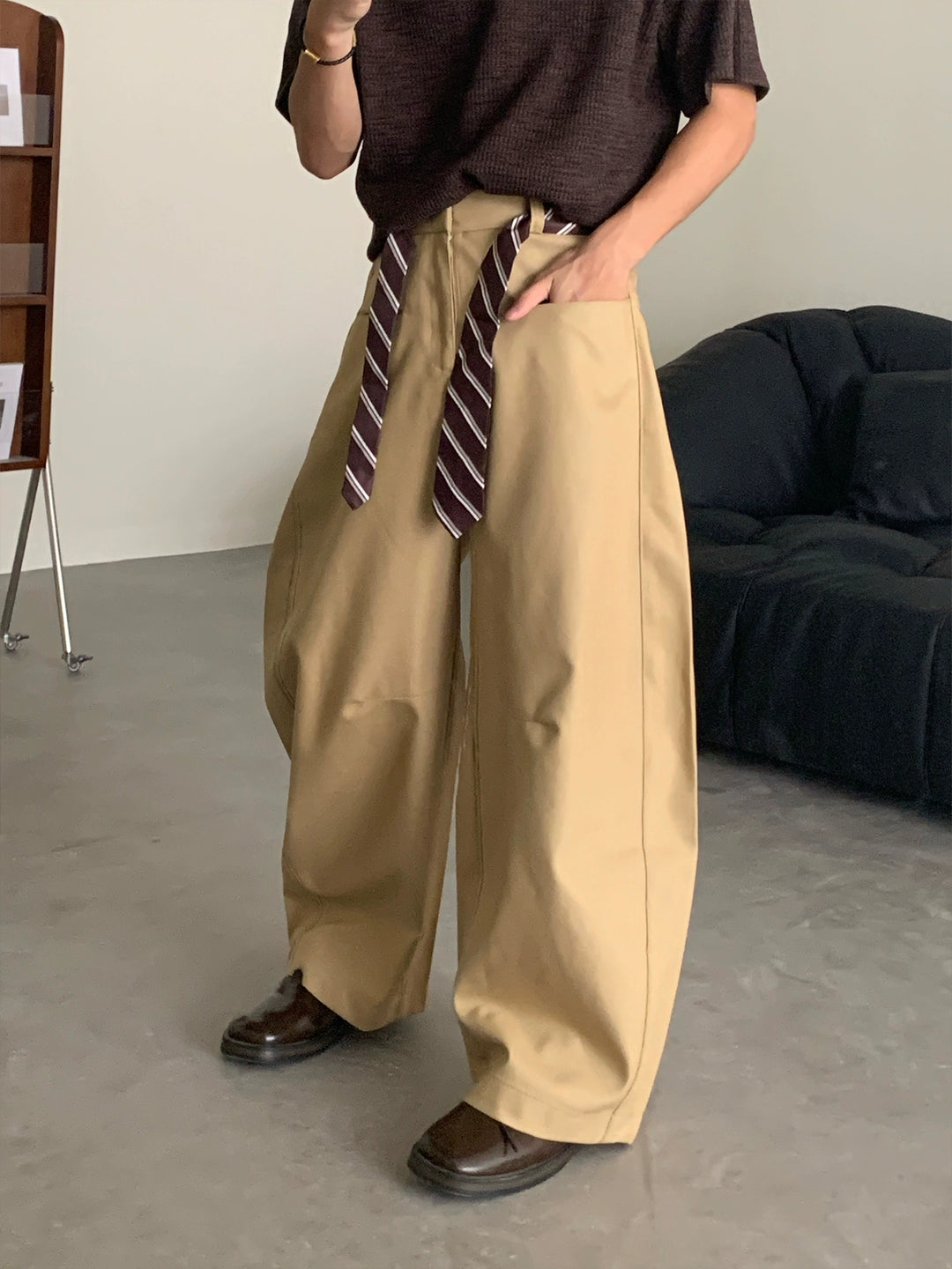 Wide Leg Casual Drape Pants