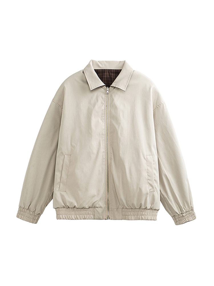 Veste à carreaux Harrington réversible 