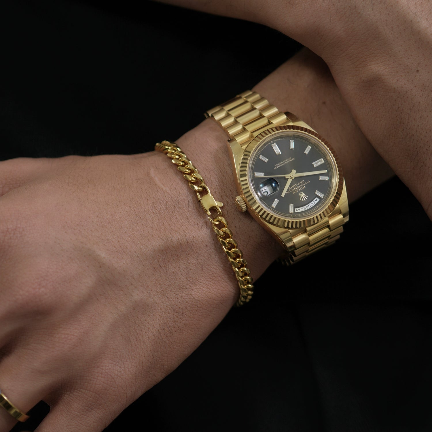 Gold-Plated Cuban Chain Bracelet