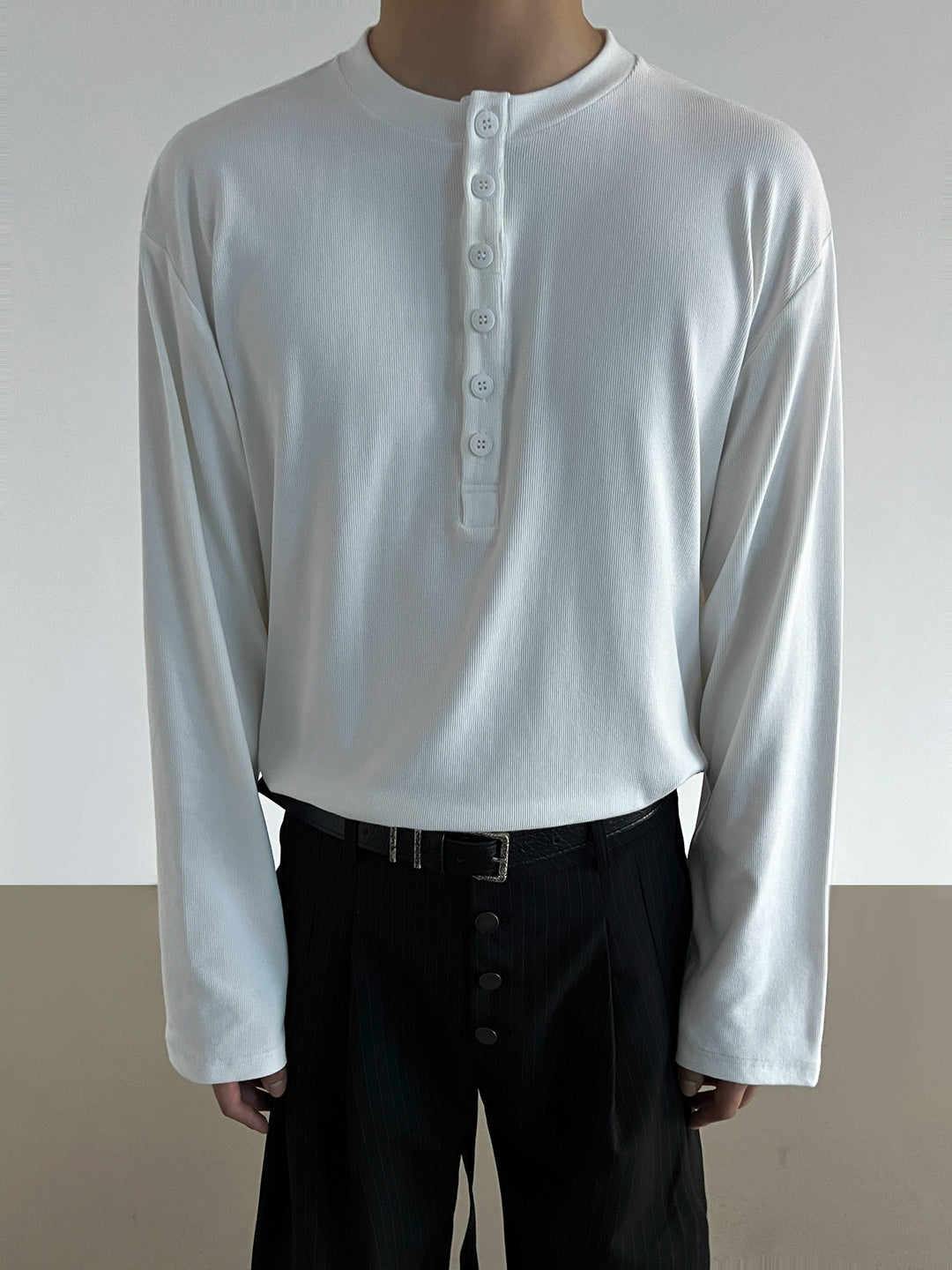 Henry Collar Slim Pullover
