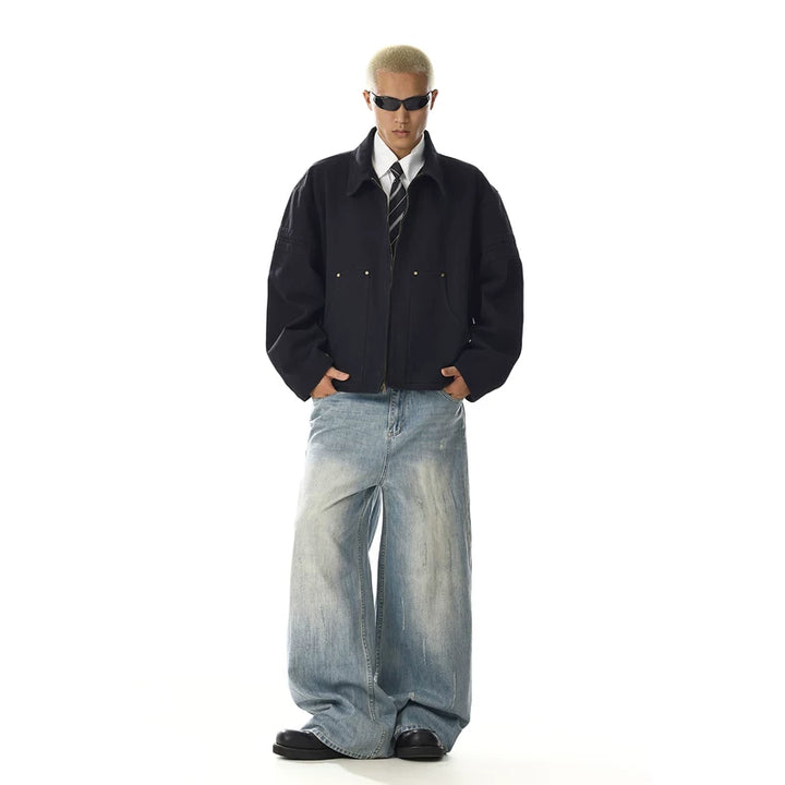 Veste décontractée de travail rétro usée 