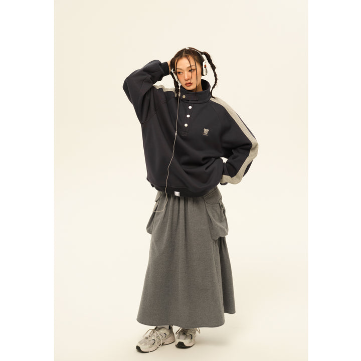 Stand-Up Collar Sweatshirt