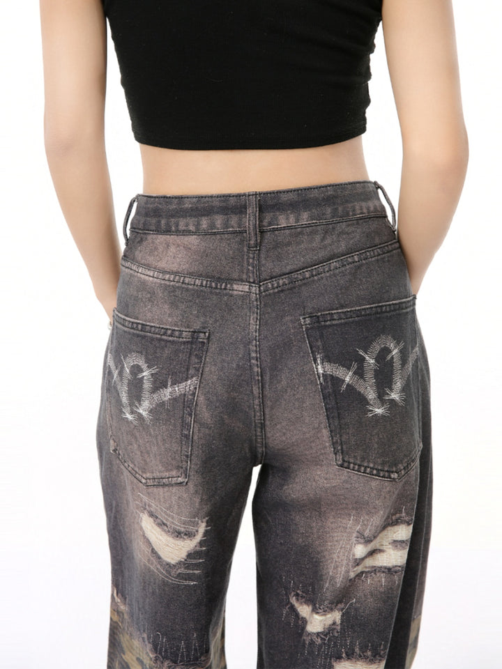 3D Printed Wide-Leg Jeans
